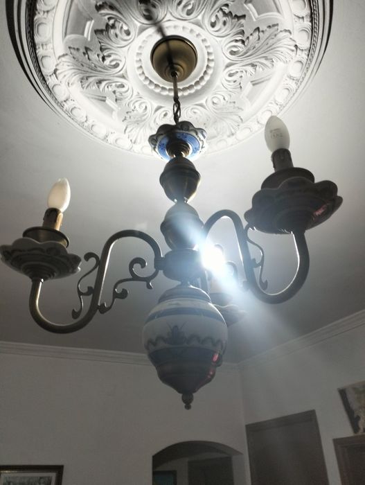 Candeeiro Sala de Estar pintado a mão