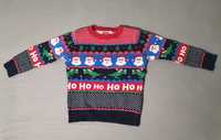 Świąteczny sweter F&F na 2-3 lata 92-98 mikołaj święta