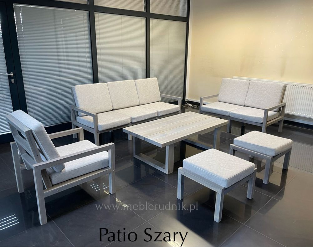 Meble tarasowe zestaw komplet ogrodowe drewniane patio