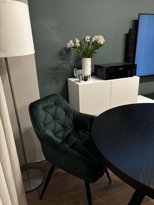 Krzesło cherry velvet 4 szt. Zielone