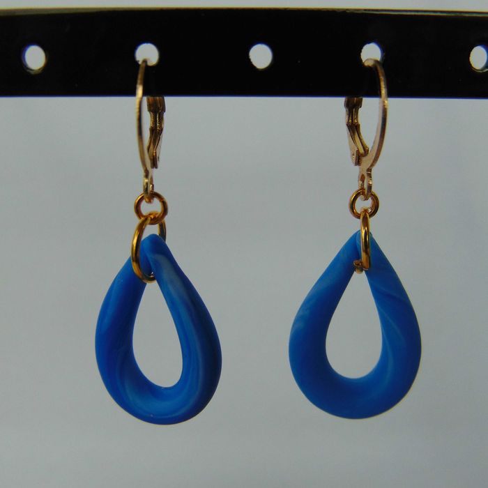 Brincos Handmade - Azul e Mar - Pares Únicos