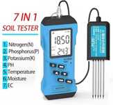 Medidor rápido de solos, multifuncional (PH, temp, humidade, N, P, K)
