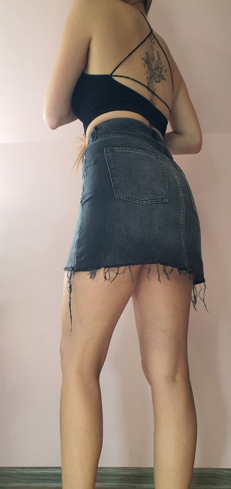 Krótka spódniczka jeansowa H&M