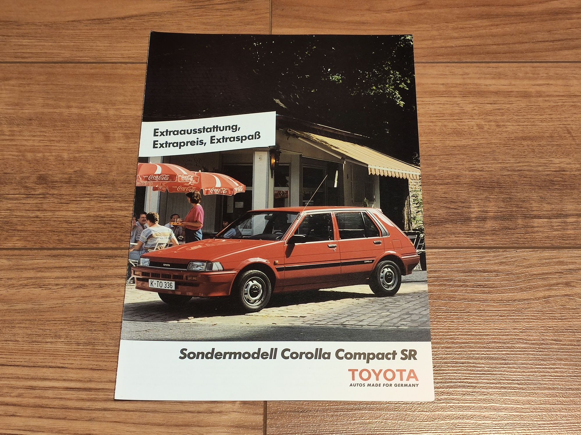 Prospekt katalog folder TOYOTA COROLLA COMPACT SR - 1985 r. -