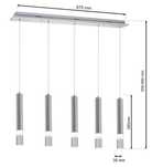 Lampa wisząca ICE sople LED 25W listwa 100cm naturalne światło