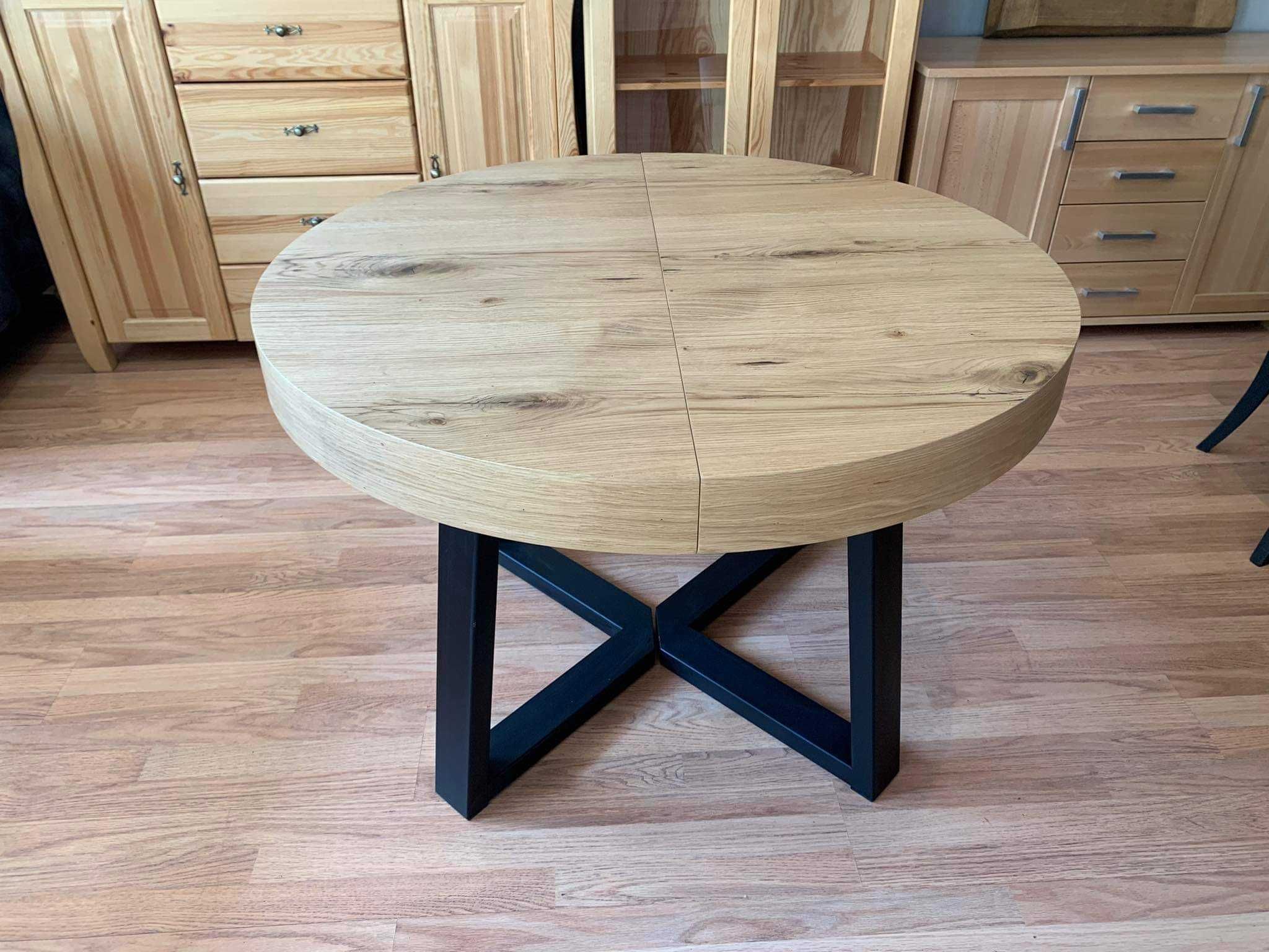 Stół dębowy loft 210 cm rozkładany