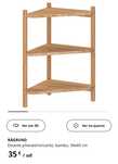 Ikea RAGRUND Estante p/lavatório/canto, bambu, 34x60 na embalagem nova