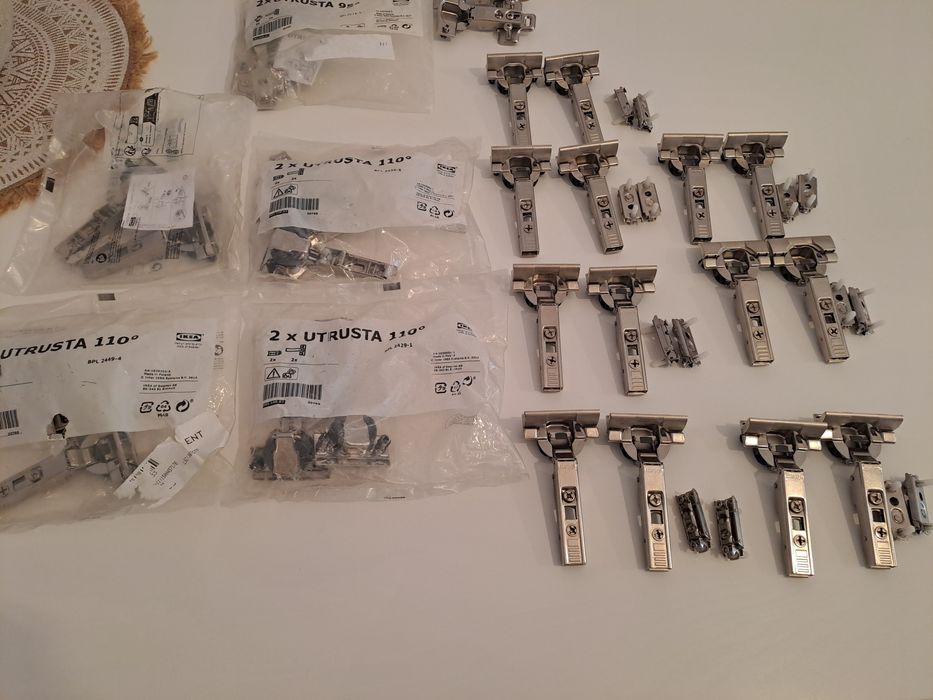 11 pares de Dobradiças cozinha de 110⁰ novas IKEA