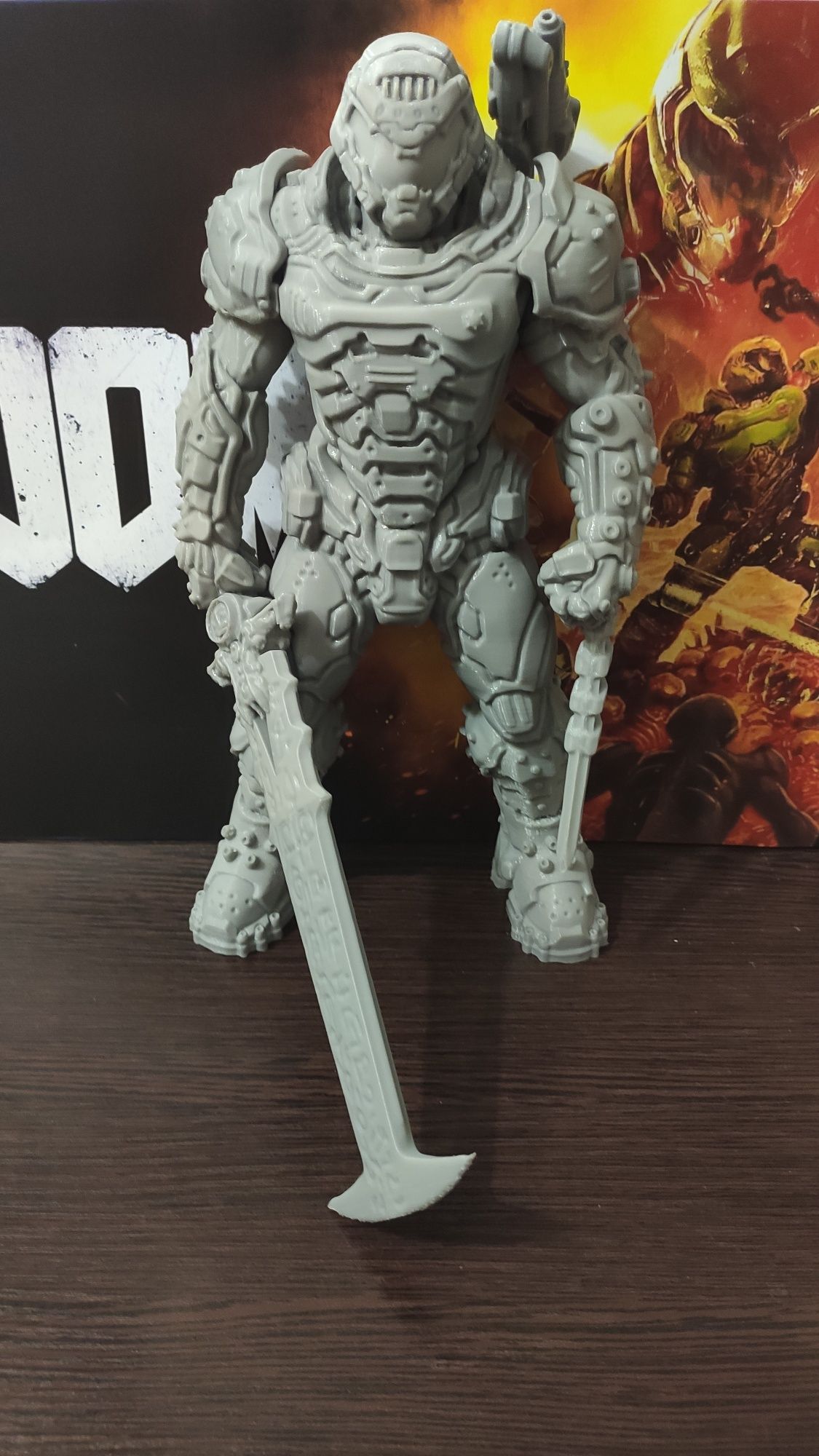 Фигурка DOOM ETERNAL Dark Ages SLAYER Doomguy 3D печать 21см