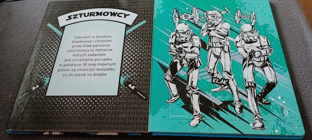 Star wars książka album wielkie układanie puzzle 5 układanek lord Vade