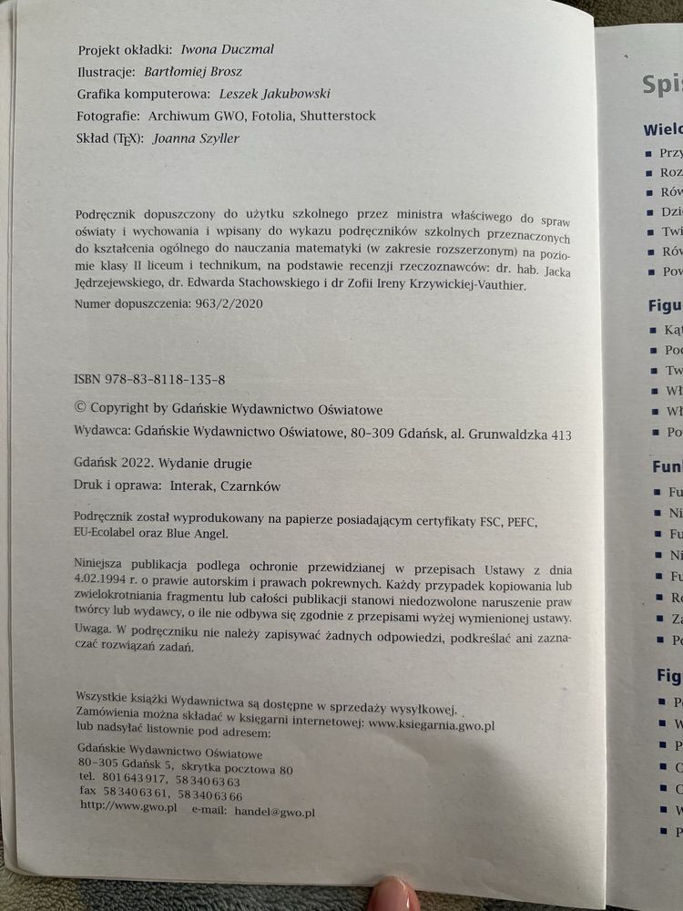Matematyka z plusem 2, rozszerzony, GWO