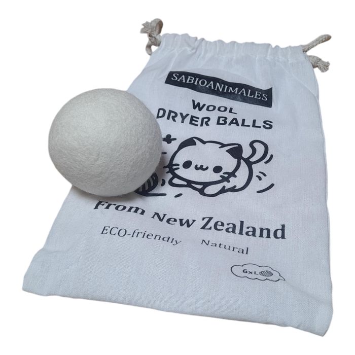 Kulki Wełniane dla Kota Zabawka 6 Szt Filcowe 38mm Ekologiczne Białe