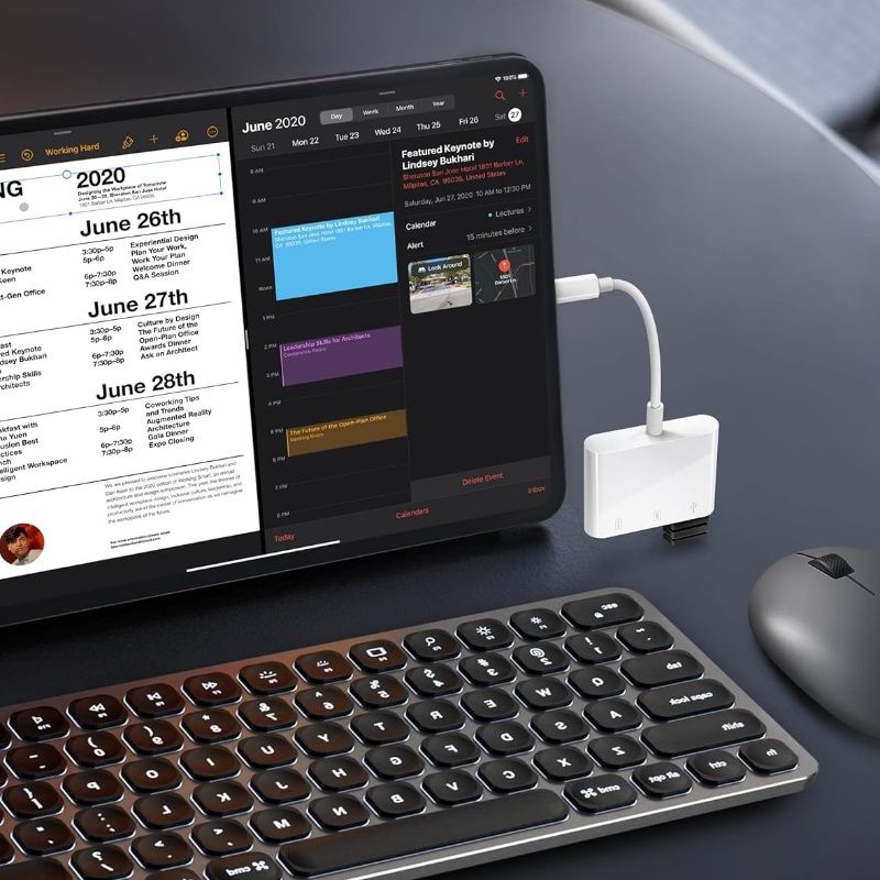 Adapter czytnik kart pamięci 3w1 typ C Tf Cf SD USB-C