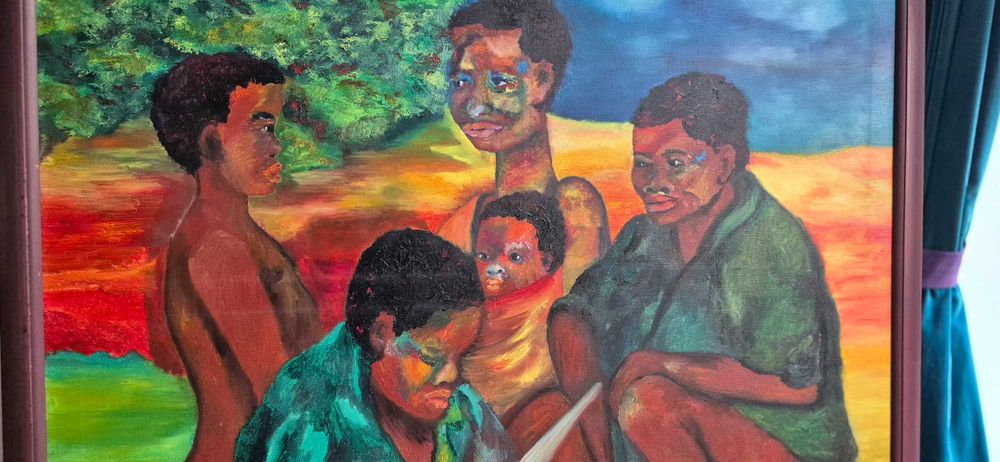 Obraz sygnowany Afryka dekor sztuka plemienna tribe art pop art unikat