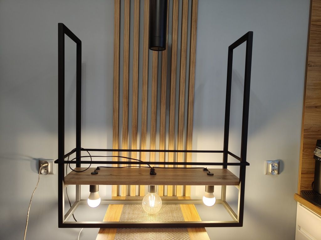 Lampa, kwietnik nad wyspę, podsufitową loft industrial.