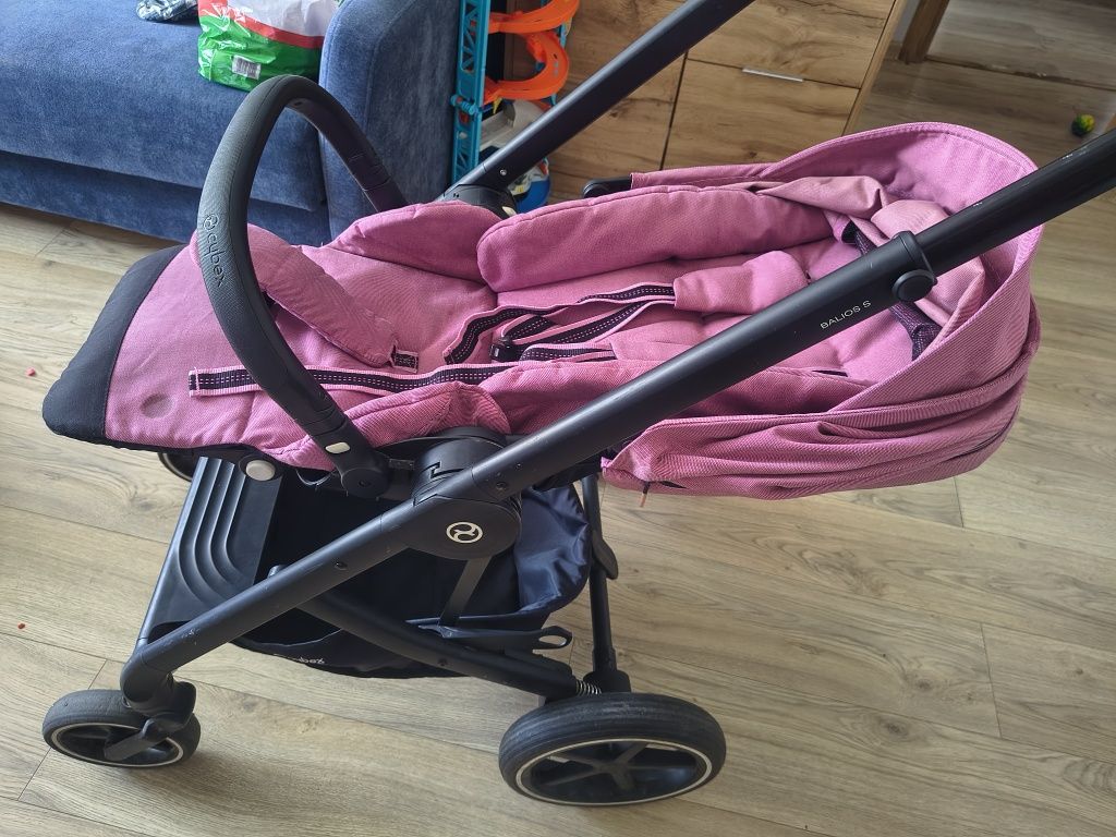 Wózek cybex balios s różowy spacerówka