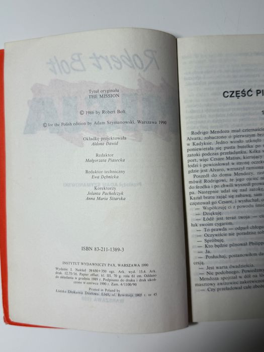 Misja. Robert Bolt