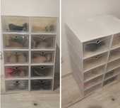 SZAFKA NA BUTY REGAŁ pudełko pojemnik organizer na buty x10 z klapą