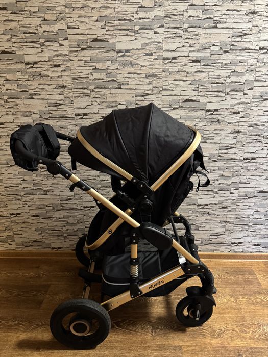 Коляска 3в1 трансформер Ninos Freelander Black + автокрісло