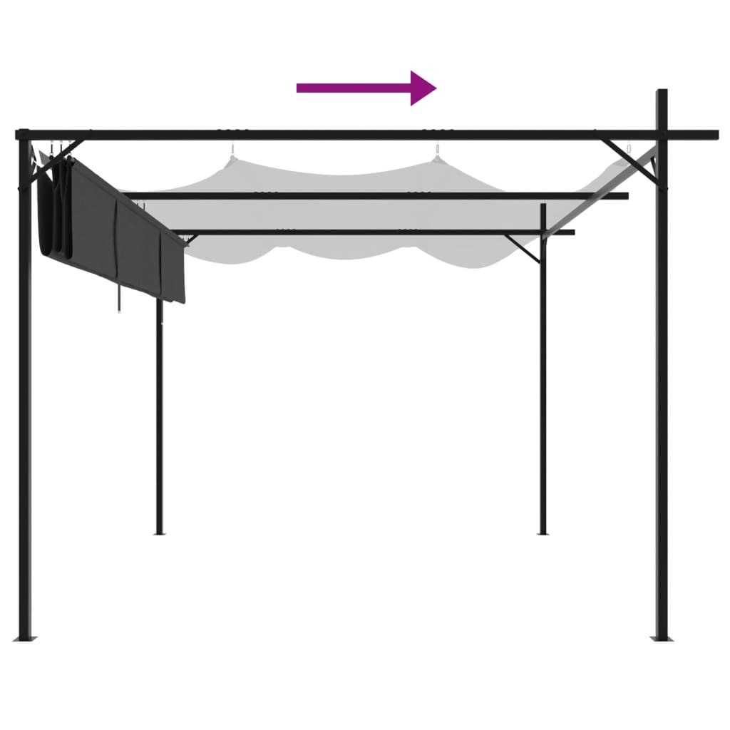 Pergola ogrodowa tarasowa zadaszenie markiza zwijana 3x3 stalowa