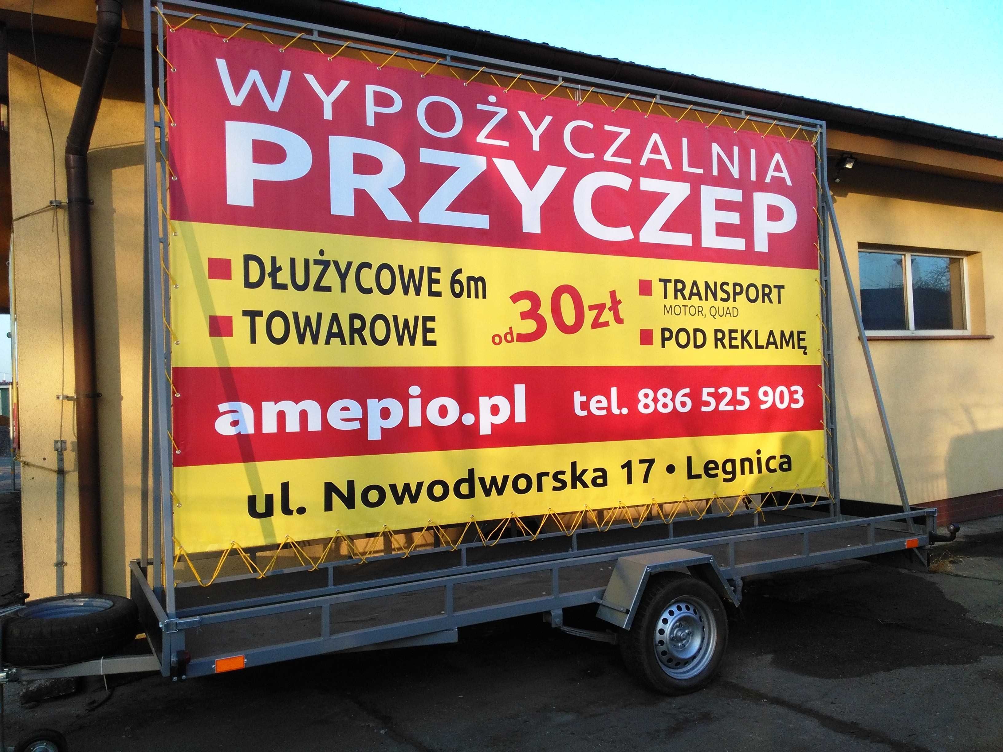 WyPożyczAlnia AMEPIO Legnica Lawety Przyczepy Bagazniki/Boxy