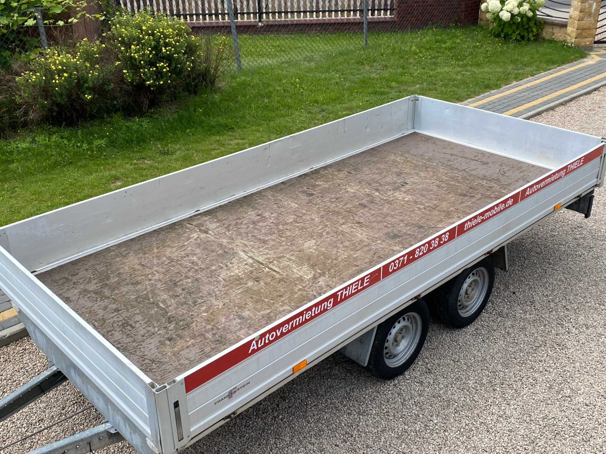 Przyczepa dwuosiowa FRANKENSTEIN DMC 2600kg ALU z Niemiec 430cmx200cm