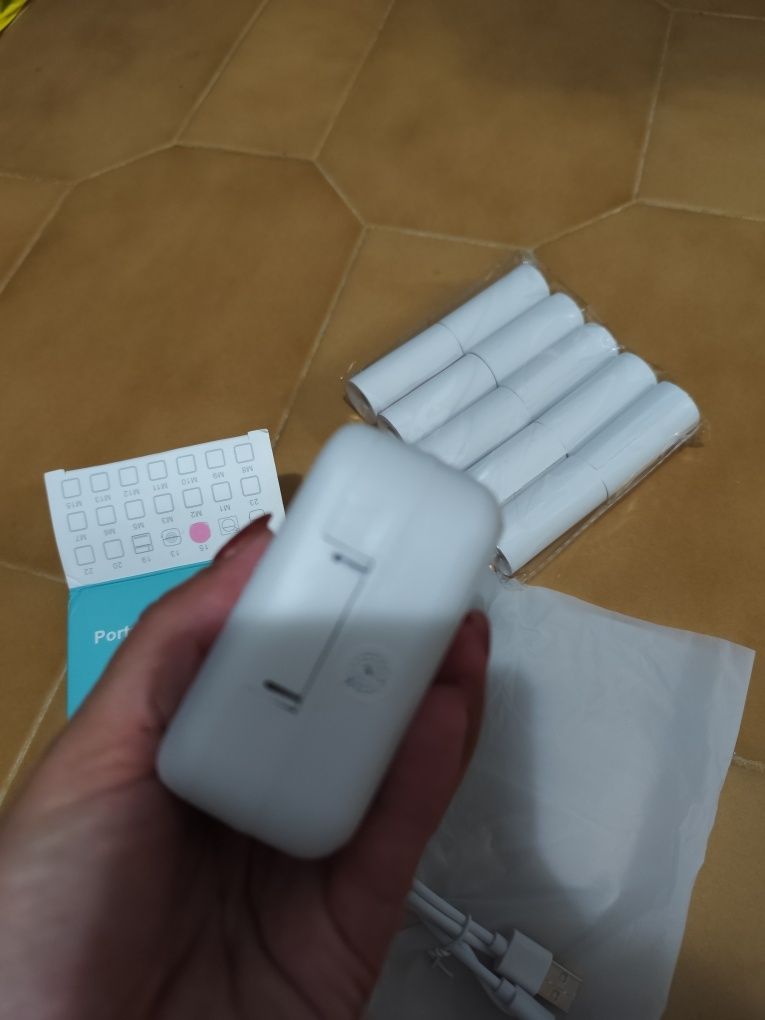 Mini impressora térmica+10 rolos