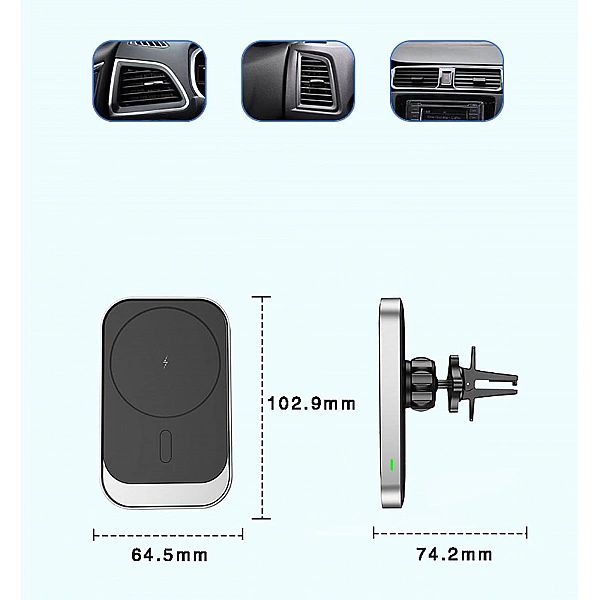 Uchwyt Samochodowy z Ładowarką Magnetyczną Cw19 Magsafe