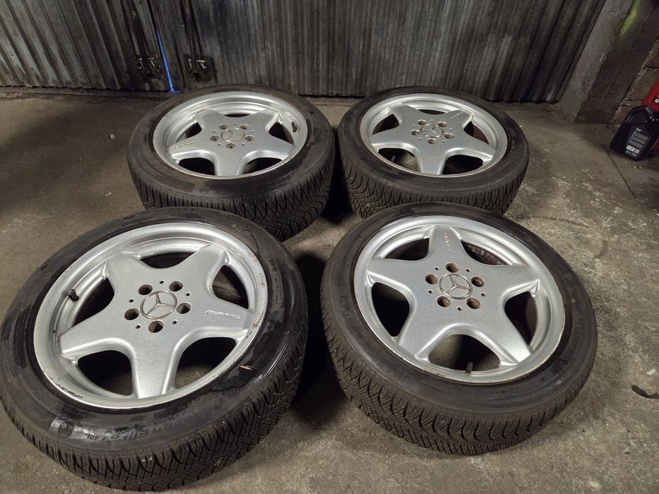 Felgi kola opony zimowe 245/45r17 Mercedes BBS oryginal AMG w203 w202