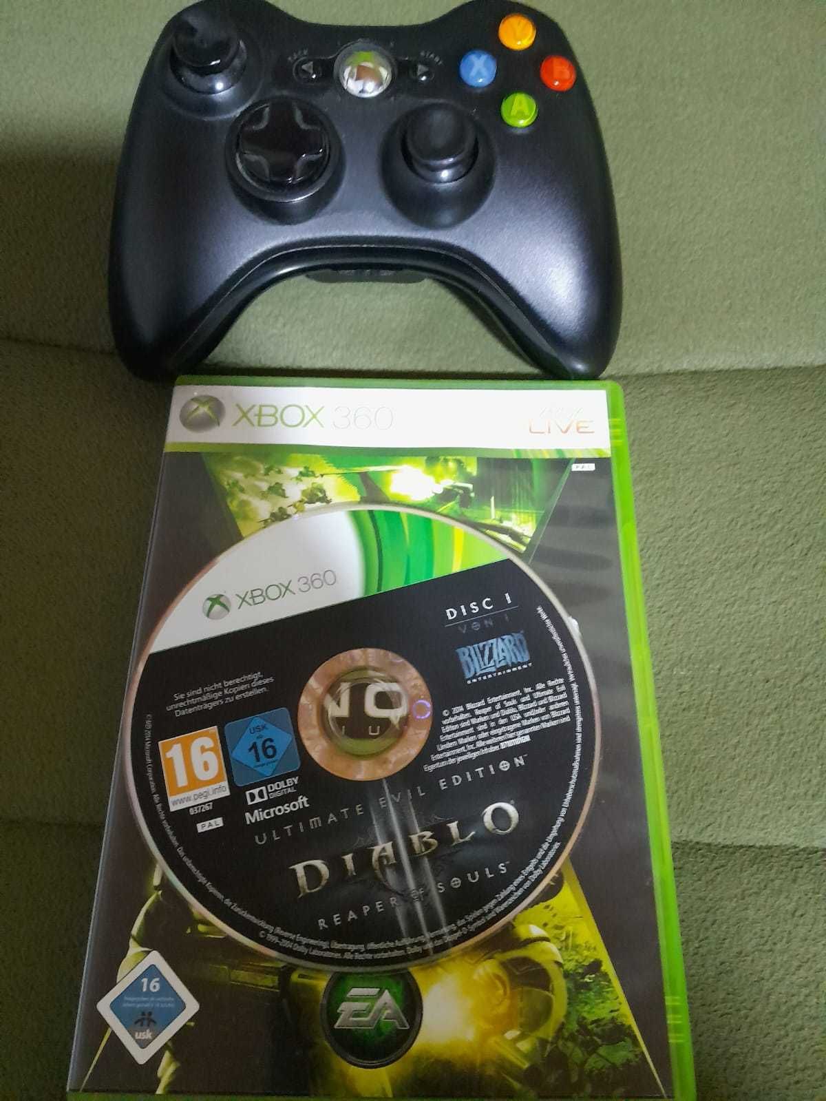 Xbox 360 z grami + Diablo + pad