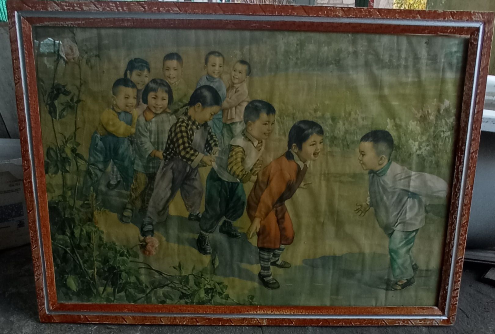 Картина литография Китайские дети.