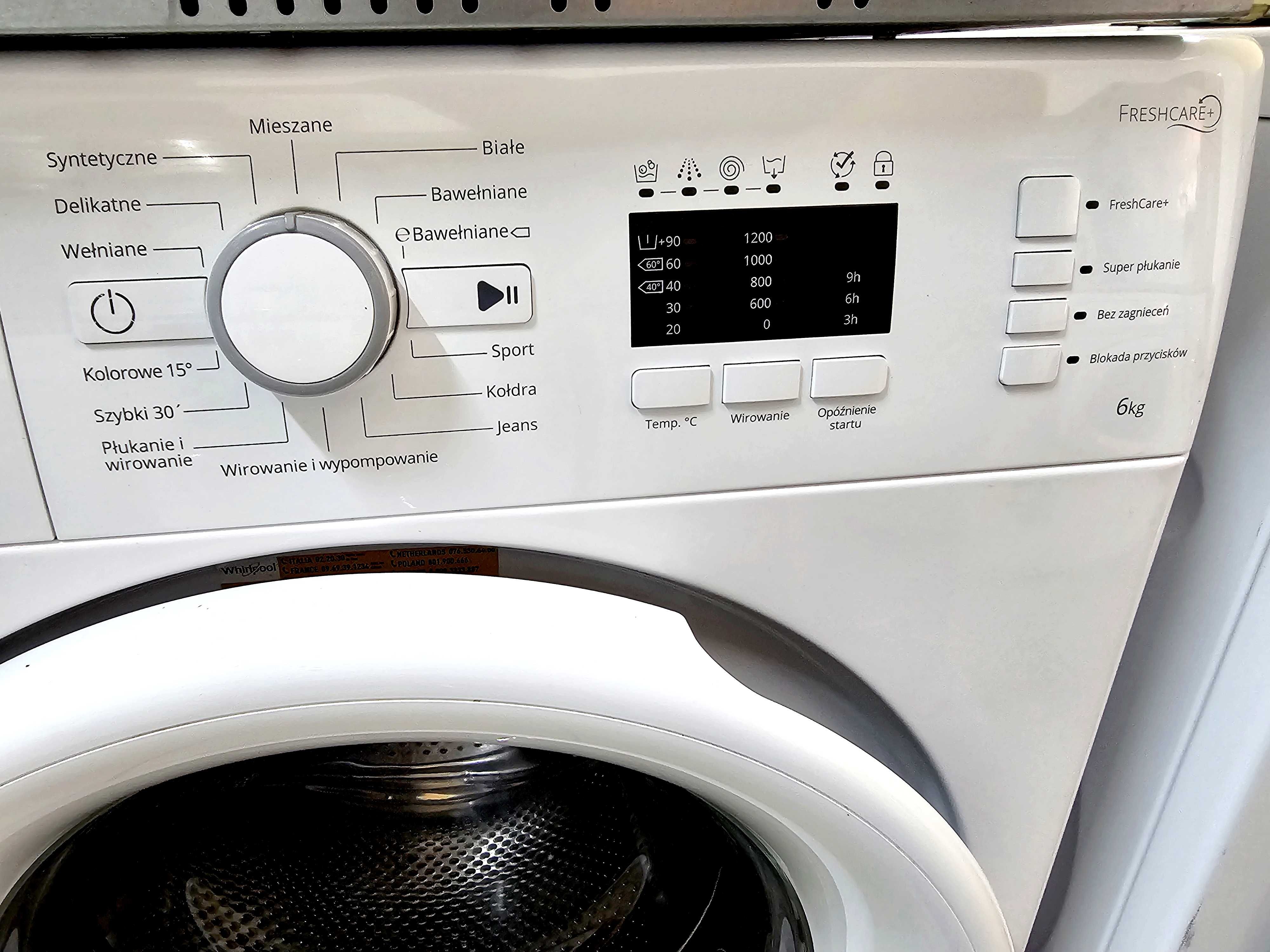 Pralka Whirlpool MWFL61252WPL 6KG | 1200obr/min | gwarancja 3 miesiące