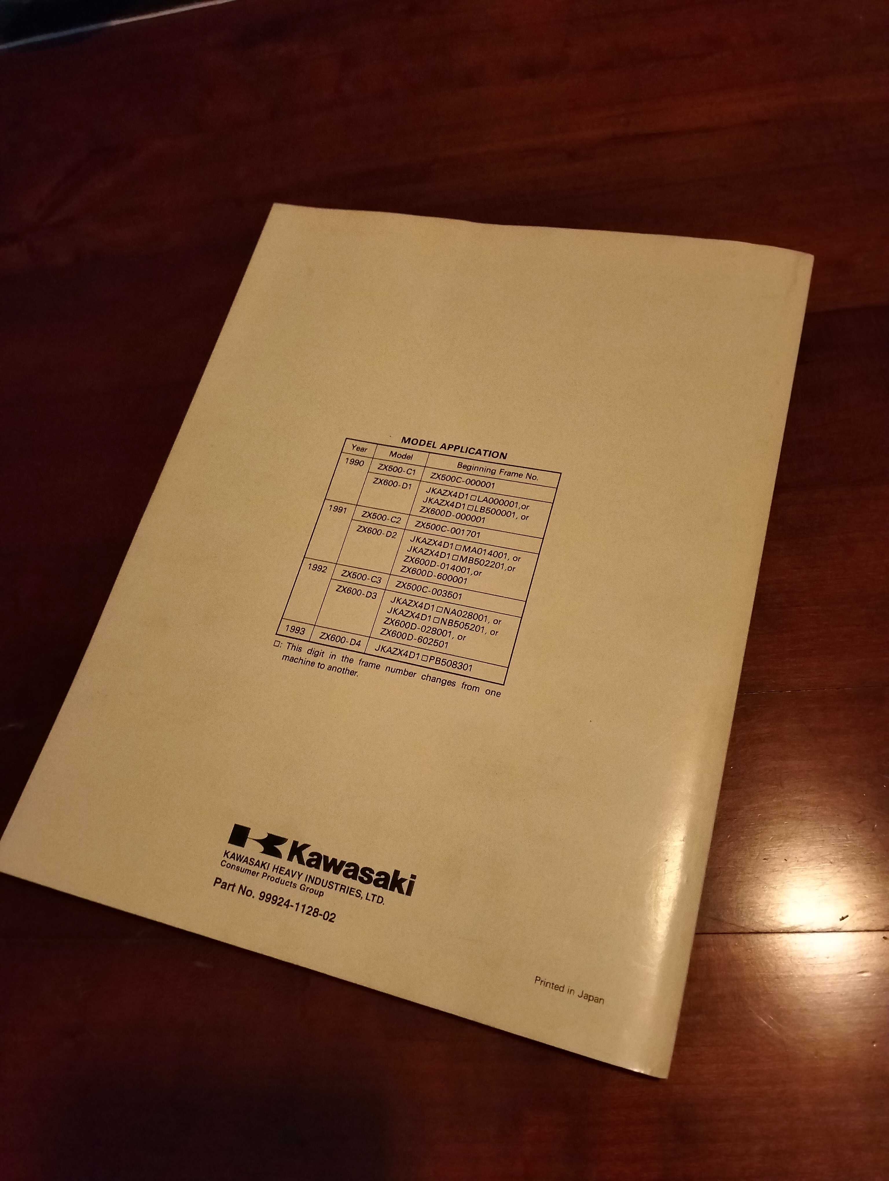 Manual Técnico oficial - Kawasaki Ninja ZX6, ZZR 500 e ZZR 600