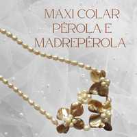 Maxi Colar de Pérola e Madrepérola