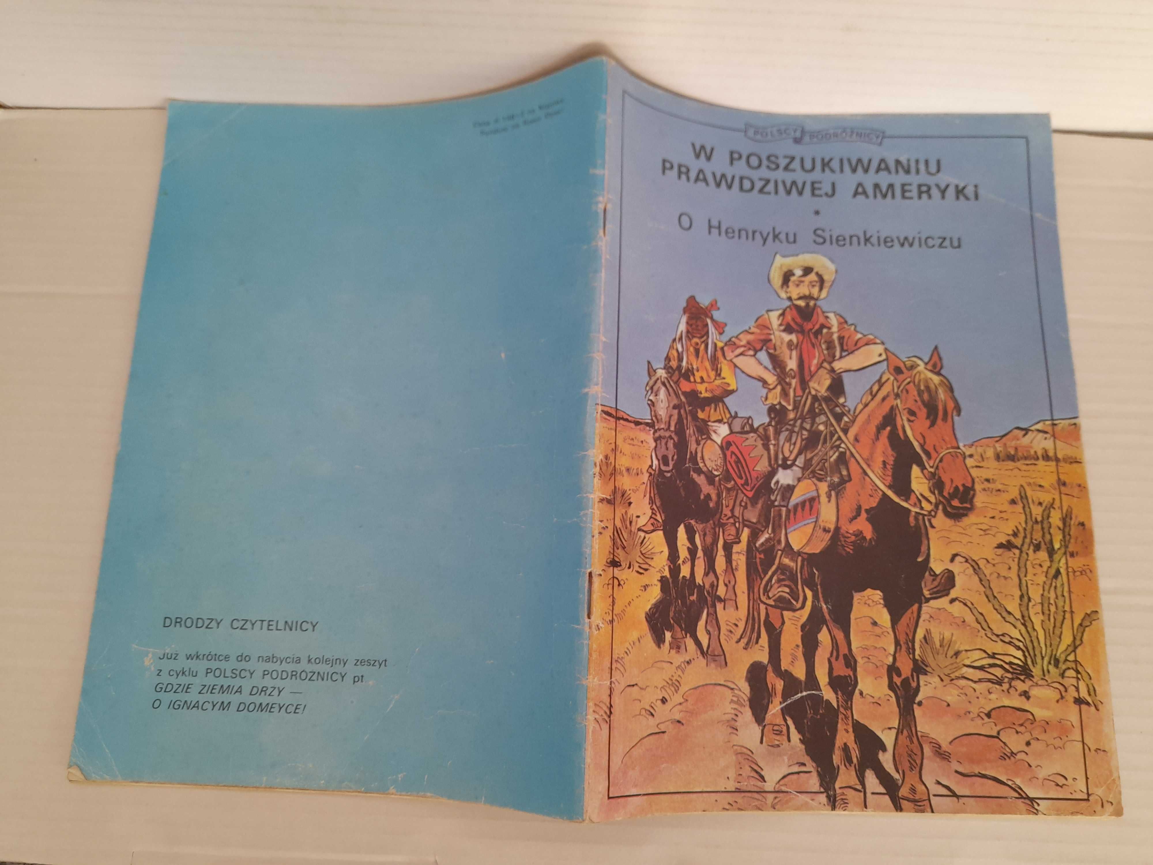 Komiks W POSZUKIWANIU PRAWDZIWEJ AMERYKI 1988 wydanie 1 Marek Szyszko
