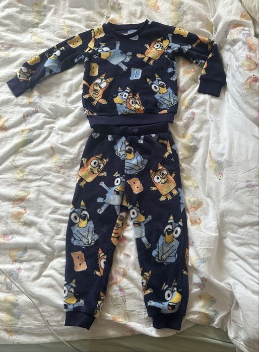 Дитячий флісовий костюм піжама next 4-5