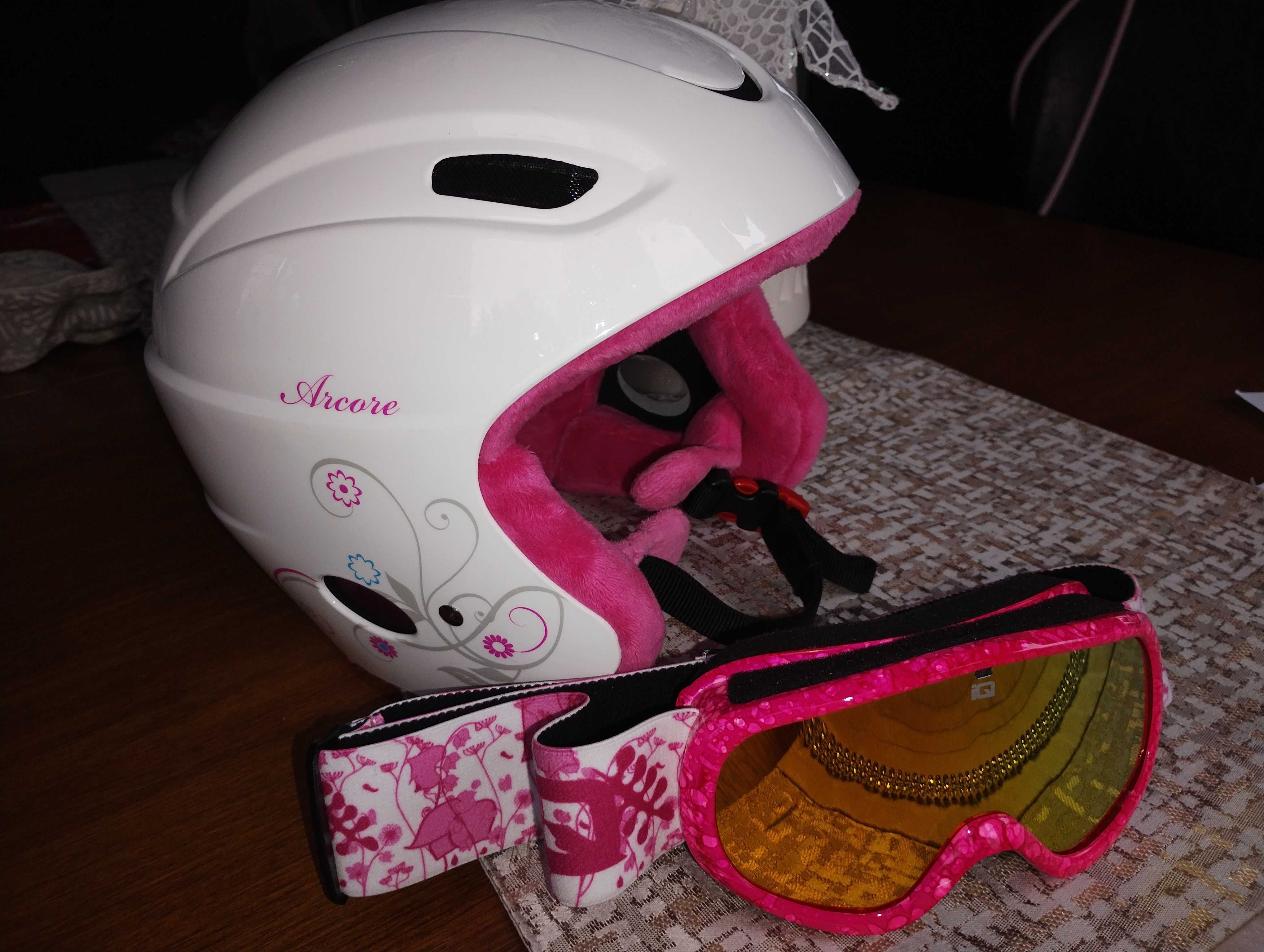 Kask narciarski snowboardowy dla dziewczynki Arcore plus google IQ