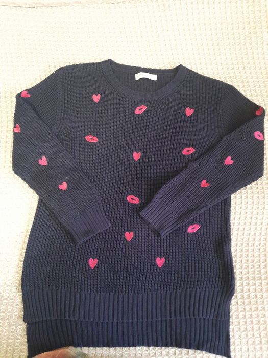 Темно синій джемпер-туніка для дівчинки 8-10 років