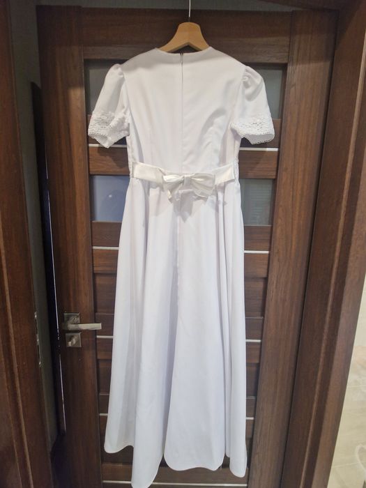 Zestaw komunijny,Sukienka komunijna, bolerko, wianek , torebka , rozm.