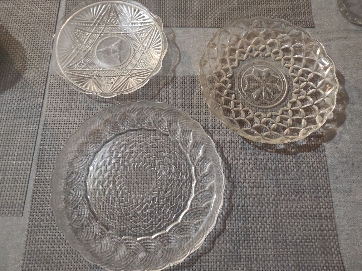 Conjunto de 3 pratos vintage antiguidade