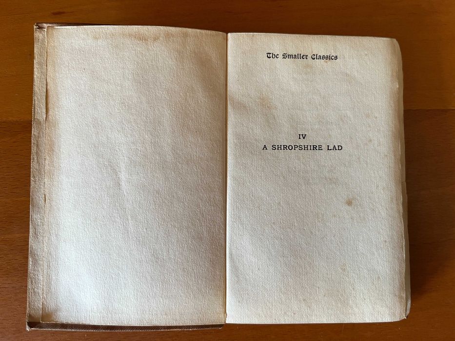 1904 A Shropshire Lad by A.E. Housman Grant Richards London