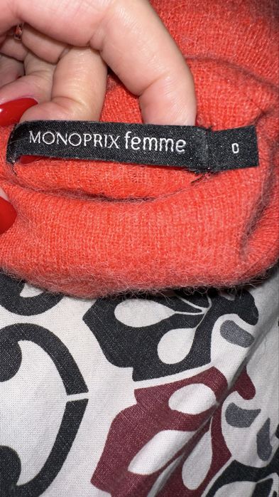 Гольф водолазк monoprix femme Франція мохер вовна  шерсть р.xs