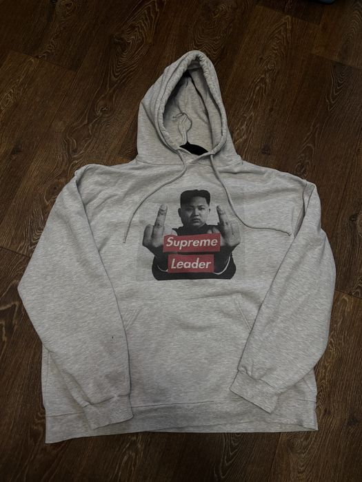 худи supreme сіре овер фіт