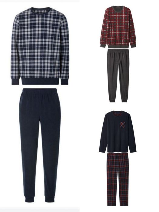 M-L-XL Тепла флісова чоловіча піжама, livergy.