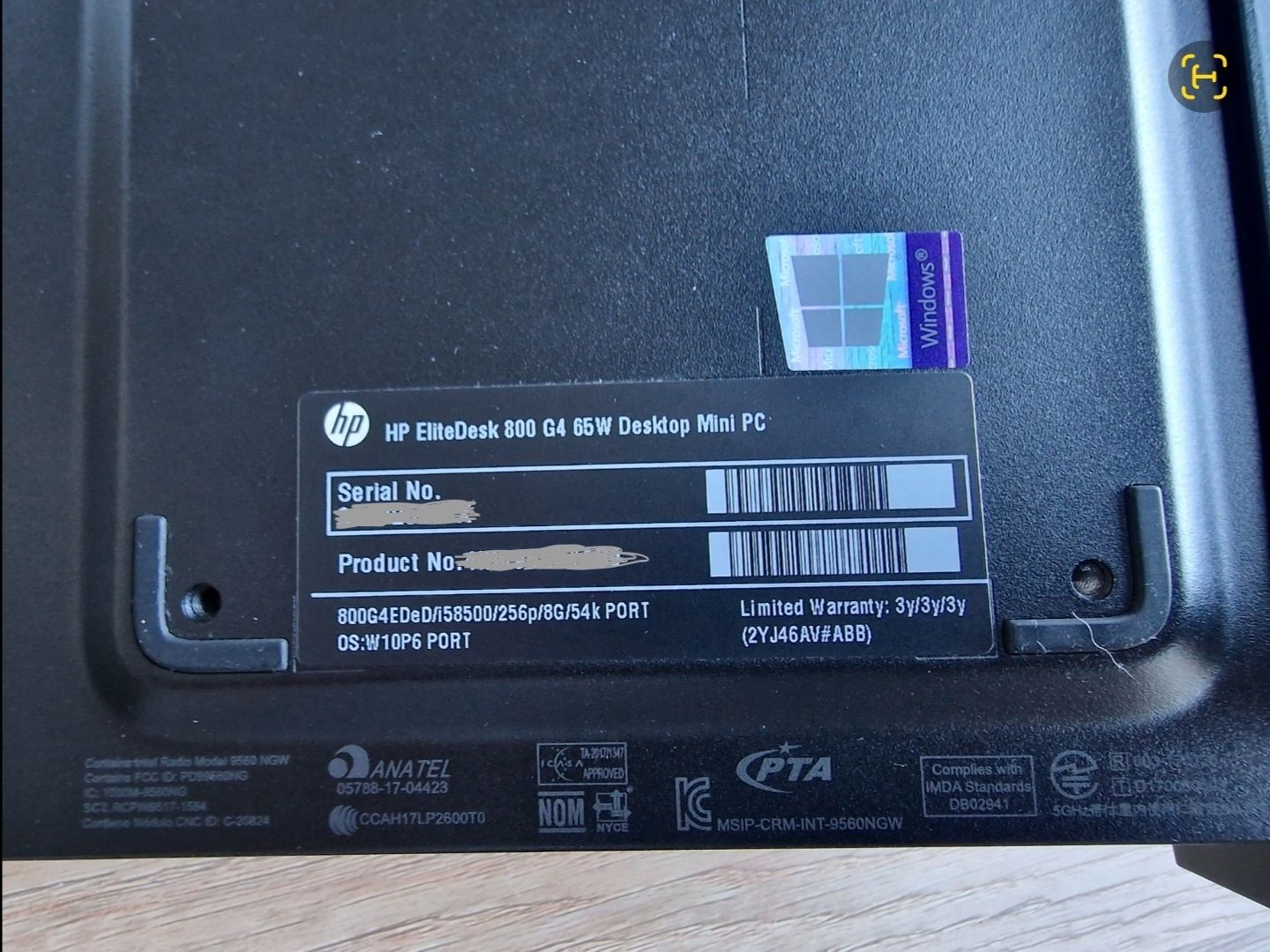 Mini PC HP Elitedesk 800 G4 i5 + Monitor TV 24"
