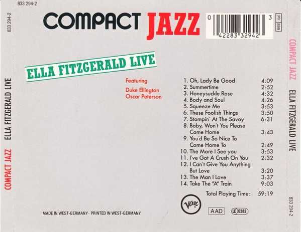 Ella Fitzgerald ‎– Ella Fitzgerald Live!