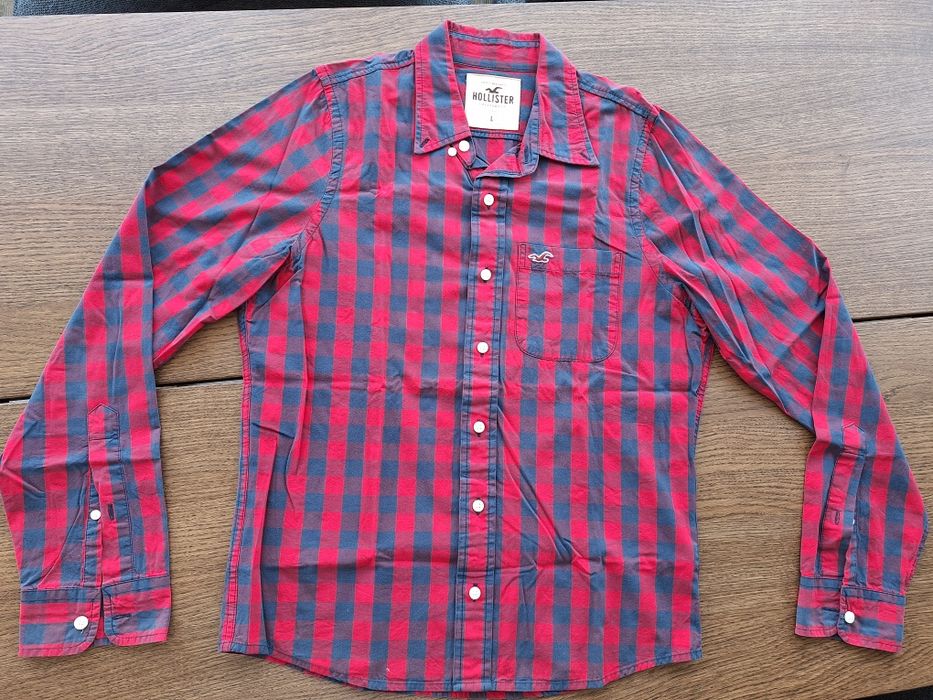 Camisa xadrez Hollister manga comprida. Tam. L