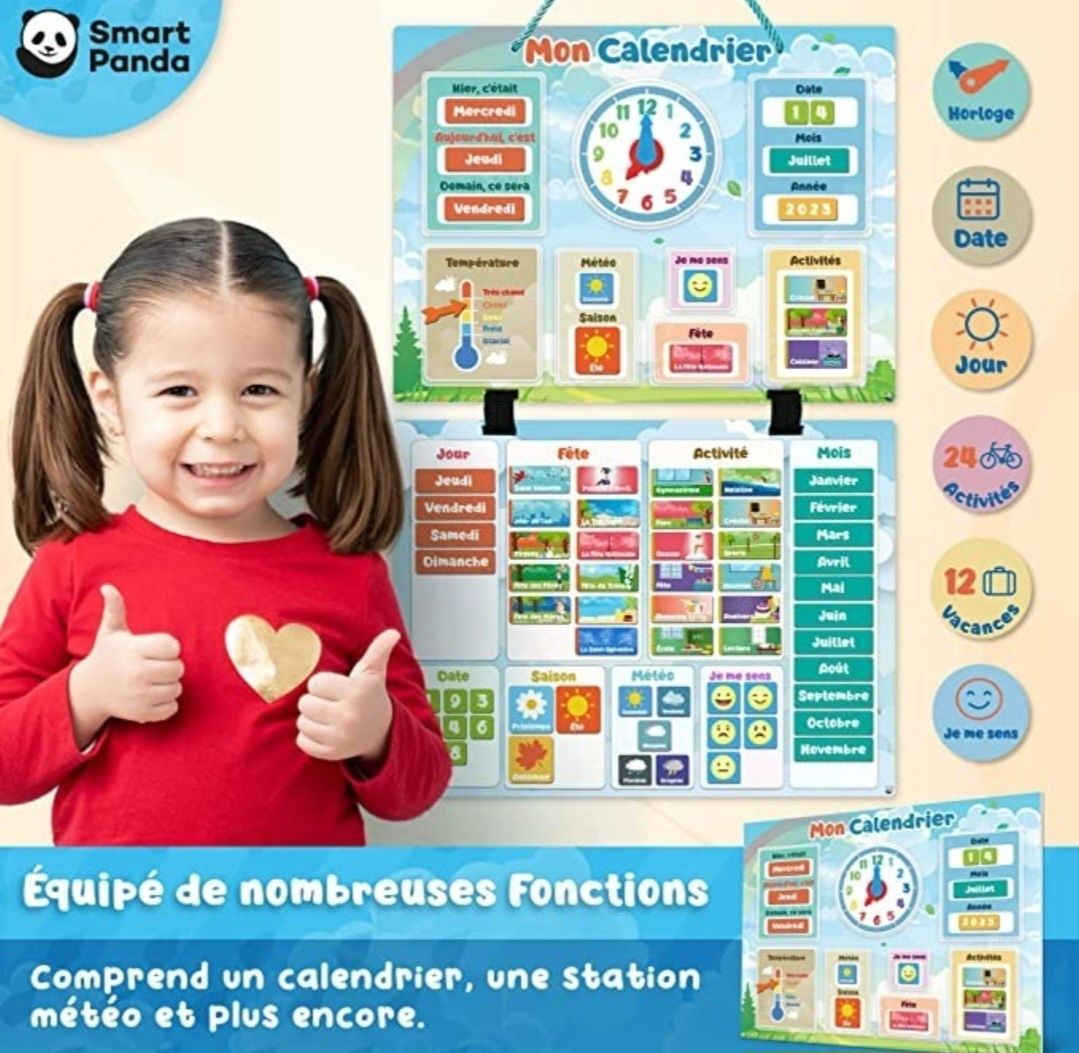 Edukacyjny kalendarz dla dzieci j. Francuski
