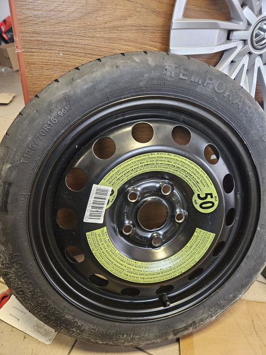 Koło dojazdowe Dojazdówka 16 5x112 VW Golf VI, VII, EOS 125/70R16