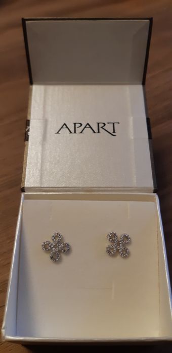 NOWE kolczyki srebrne APART